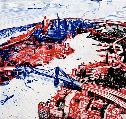 John Hartman: New York from above the Williamsburg Bridge, 2008