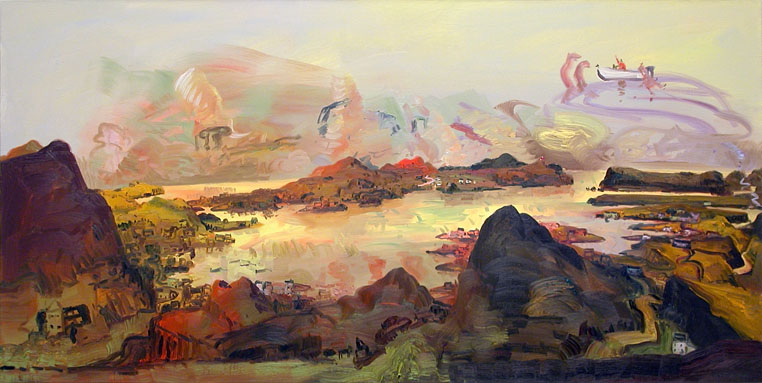 John Hartman: Gary Troake above Twillingate, 2002