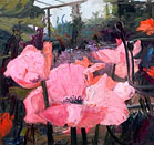 John Hartman: Pink Poppies and Trellis, 2007